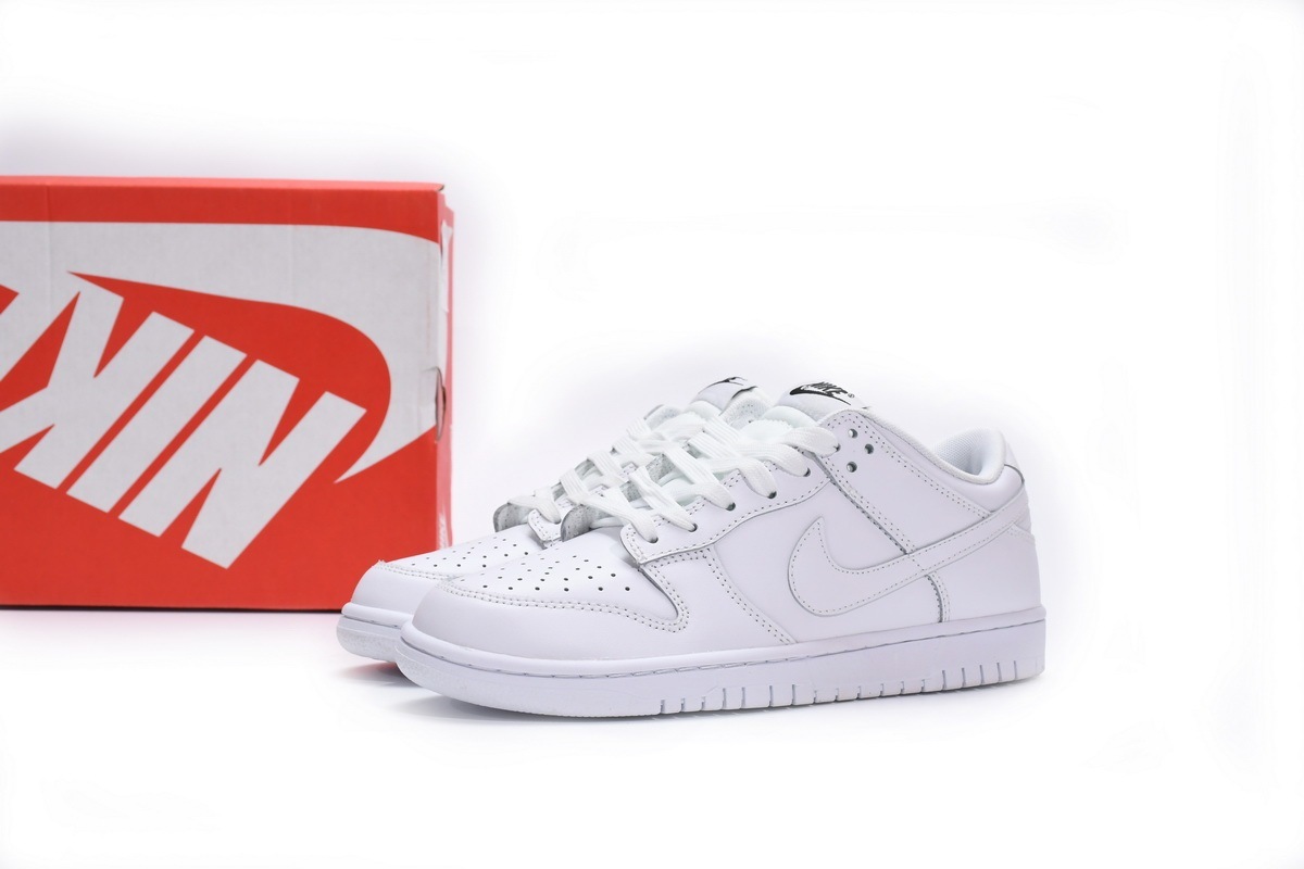 women's dunk low triple white