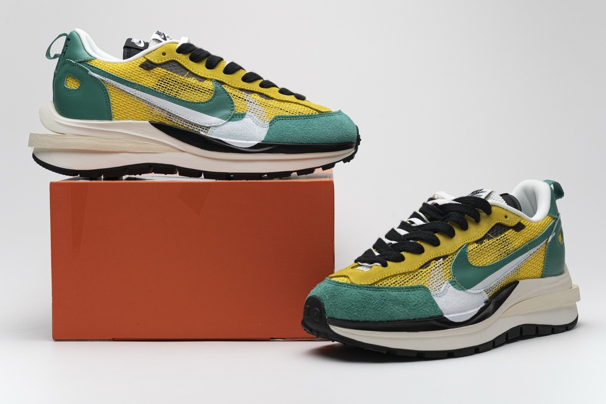 nike sacai green and yellow