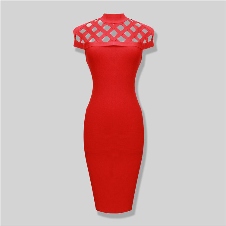 lattice bandage dress