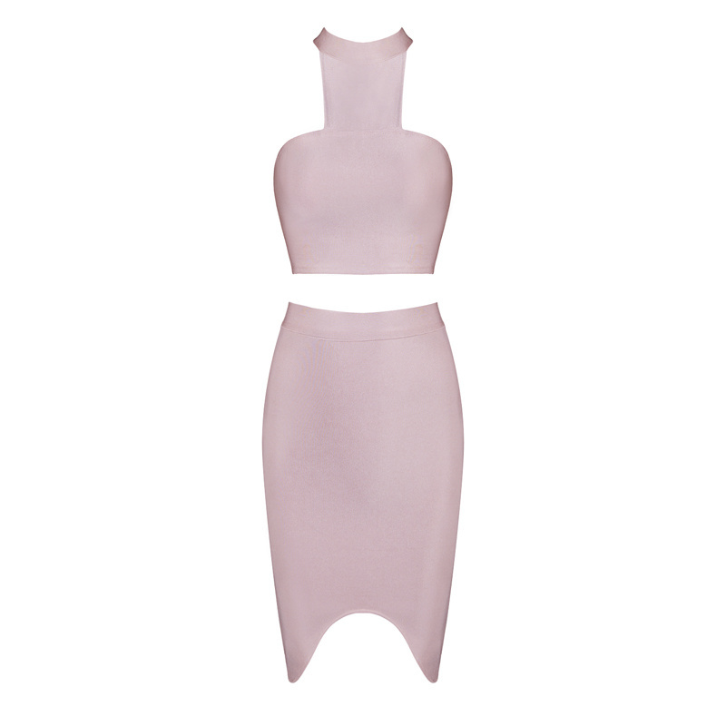 2 piece bandage bodycon dress