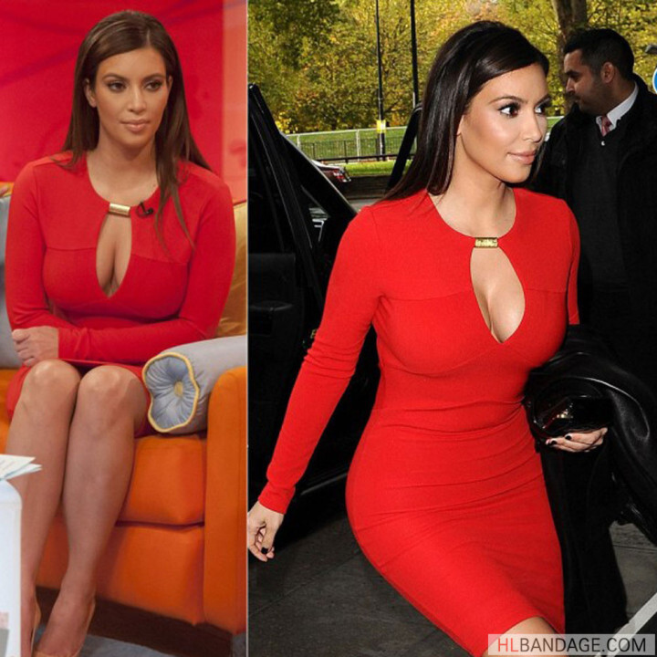 long sleeve keyhole dress