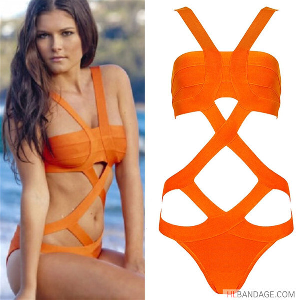strappy cut out swimsuit