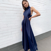 blue bandage jumpsuit