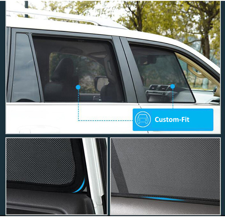 Factory Magnetic Sunshade Luxury Car Side Window Shade Durable Car Curtains Custom Fit Car Foldable Window 5pcs/set 