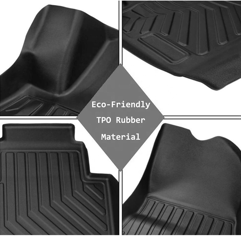 Wholesale TPE Waterproof Car Floor Mats for Hilux Toyota Compatible Car Mat Set Rubber Non Skid All Weather Full Set Car Carpet 