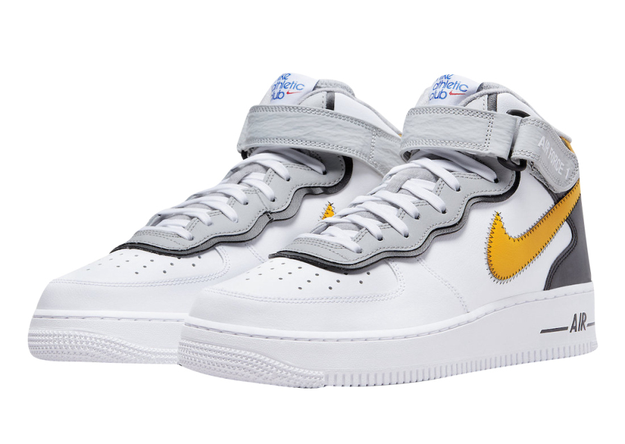 Cool Sneakers Air Force 1 Mid Athletic Club White Yellow