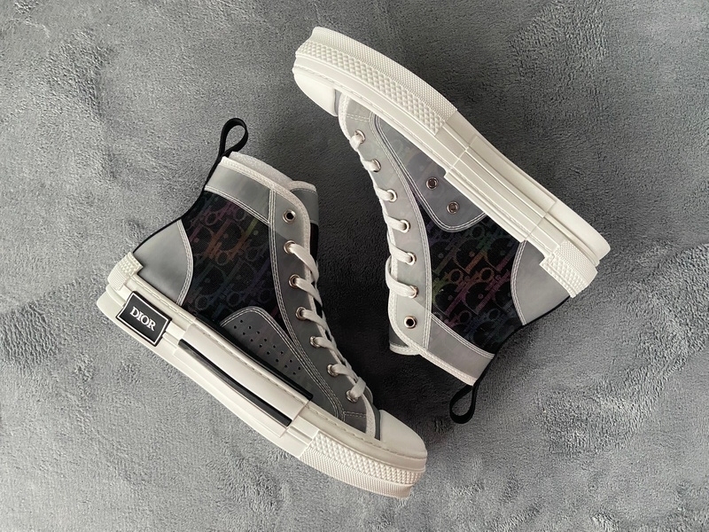 TOP Quality perfectkicks Dior B23 Oblique Black Rainbow-Coolsneakers.org