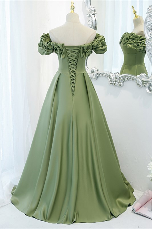 avocado green gown