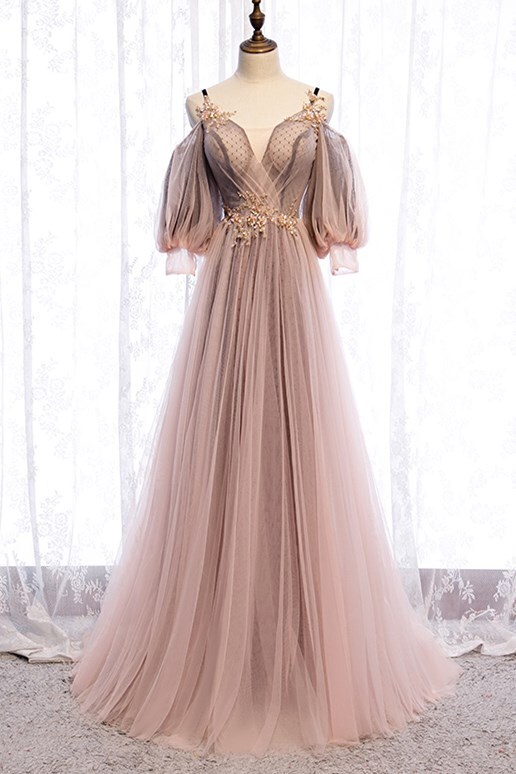 puffy tulle gown