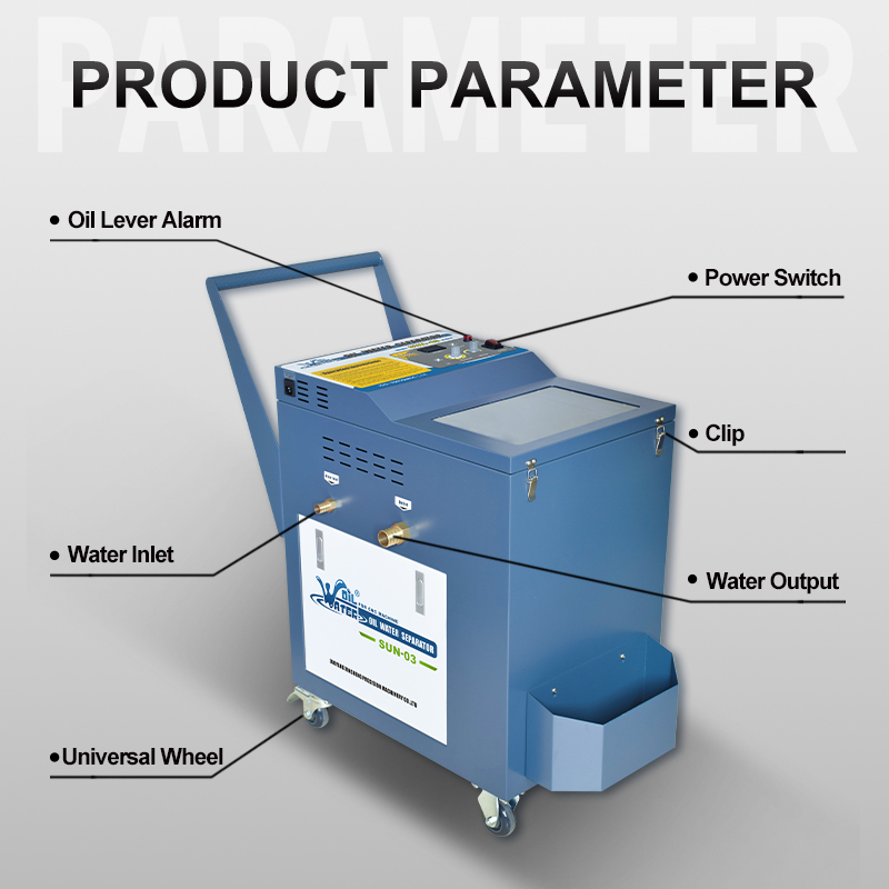 SUN03 Pneumatic Coolant Recycling System CNC Coolant Disposal Machine Oil Water Separator Machine
