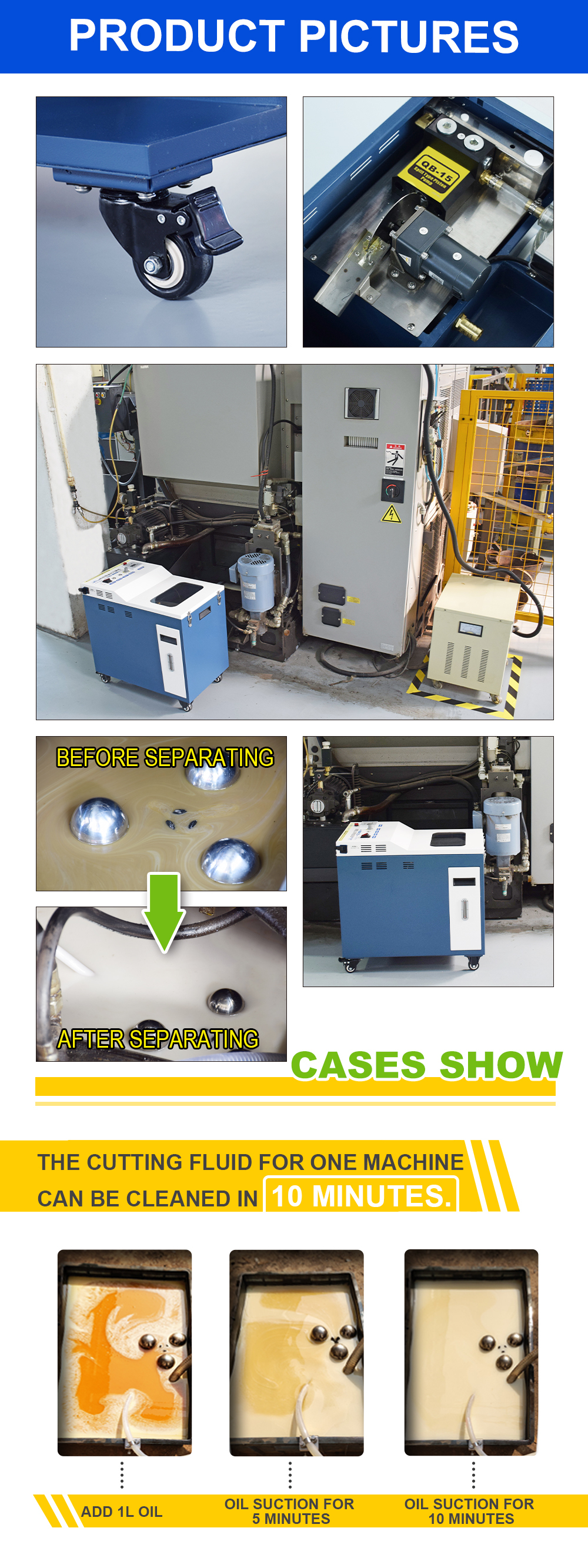 SUN02 Effective Portable Machine Coolant Recycling System CNC Coolant Disposal for sale