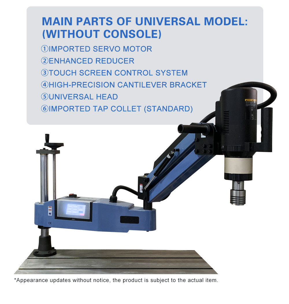 US Stock M6-M30 Universal Tapper Electrical Tapping with Servo Motor 200RMP for Metal Material US Stock M6-M30 Universal Tapper Electrical Tapping with Servo Motor