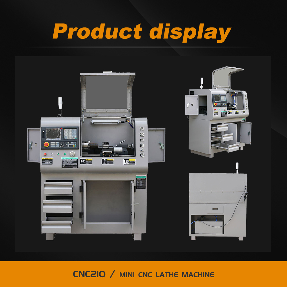 みみページ CNC210 Mini CNC Lathe Machine with Stand, For Hobby and Education