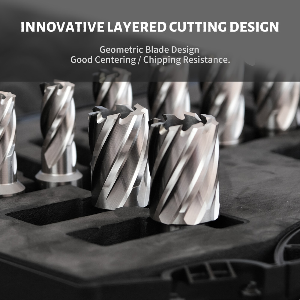 US Stock 11PCS 1" Annular Cutter Set, 2 Pilot Pins, 11/16" to 7/16"