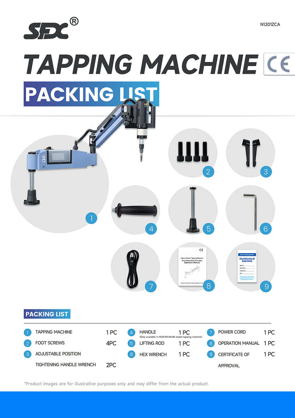 US Stock SFX-M24HR Oil Spraying Electric Tapping Machine Univer Tapping Arm Tapping Range M4-M20(Copper, Stainless Steel) M4-M24(Aluminum) Oil Spraying SFX-M24HR M2-M24 Electric Tapping Arm Machine