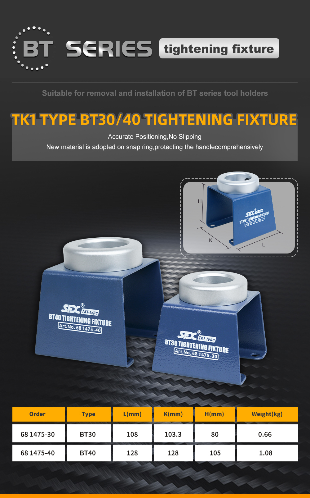 SFX Brand TK1-BT30 TK1-BT40 Tightening Fixture for BT Series Tool Holders SFX TK1 BT30 BT40 Tightening Fixture for BT Series Tool Holders