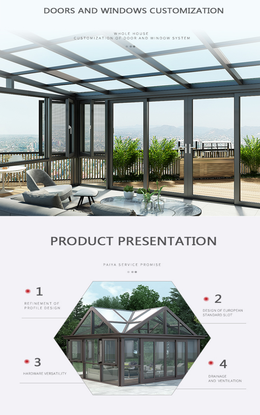 Customized Garden Glass Houses Aluminum Profile Glass Sunroom Sunrooms glass houses,aluminum backyard victorian conservatory prefabricated glass houses