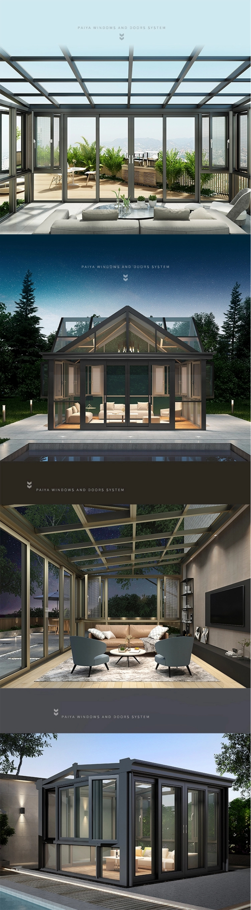 Customized Garden Glass Houses Aluminum Profile Glass Sunroom Sunrooms glass houses,aluminum backyard victorian conservatory prefabricated glass houses