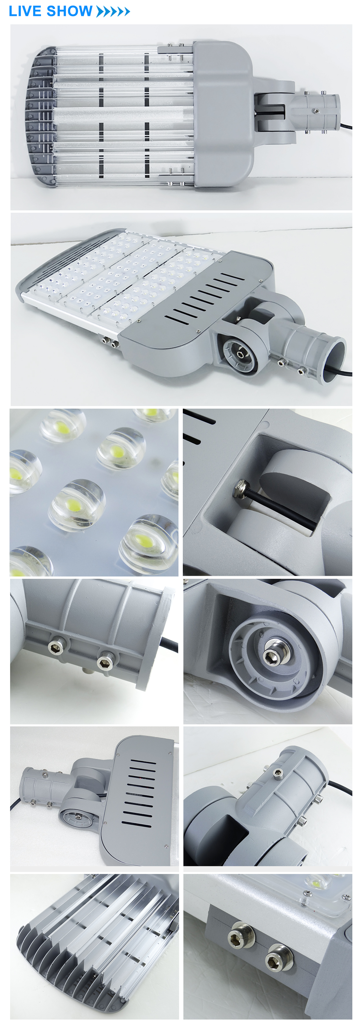 Factory Custom High power Great heat dissipation design CE RoHS certificate outdoor lighting 150w SMD module street lamp