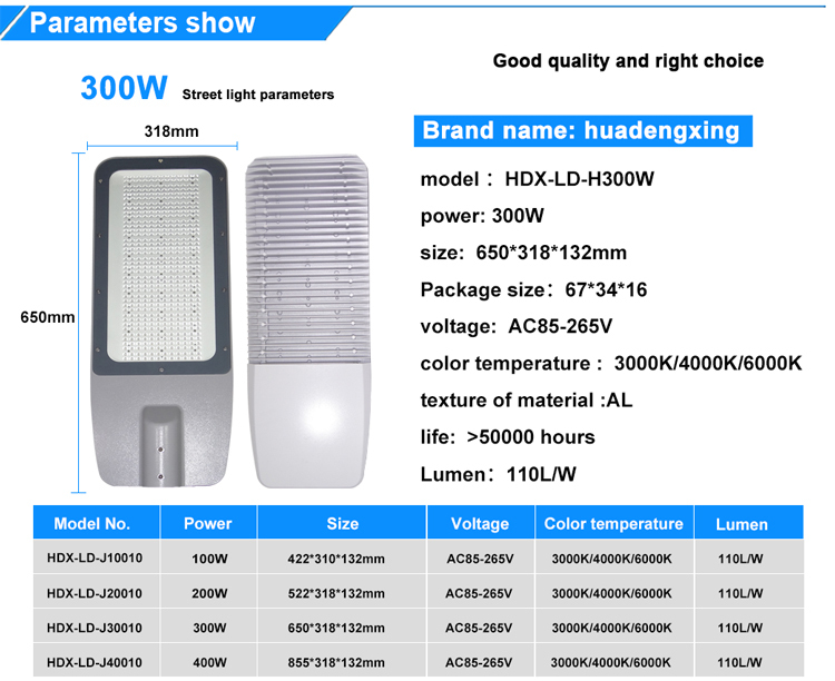 Complete set price great quality hot sale product super drive high lumen 100w 200w 300w 400w waterproof ip66 led street light