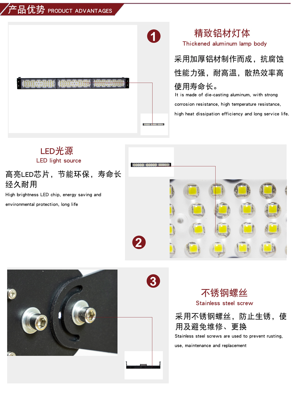 Factory best quality die cast aluminum body led tunnel light Long service life with High efficiency