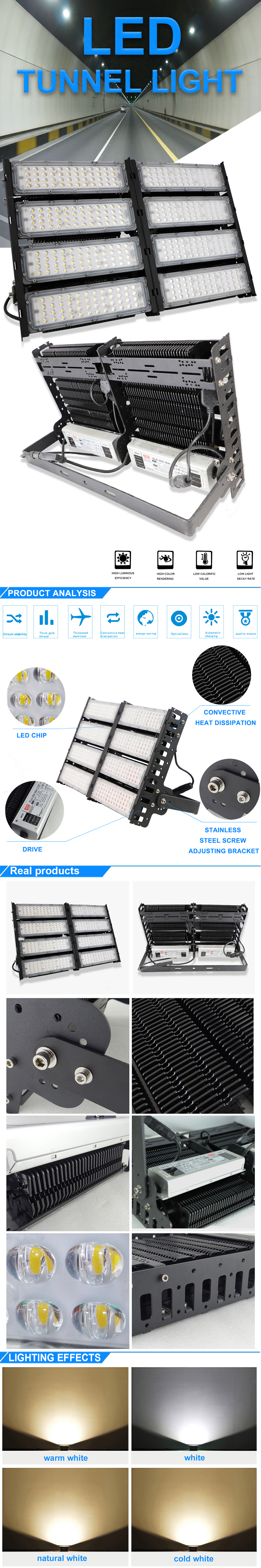 Waterproof led module tunnel light 100w 150w 200w 250w 300w 400w 500w 600w high quality wholesal outdoor led flood lights price