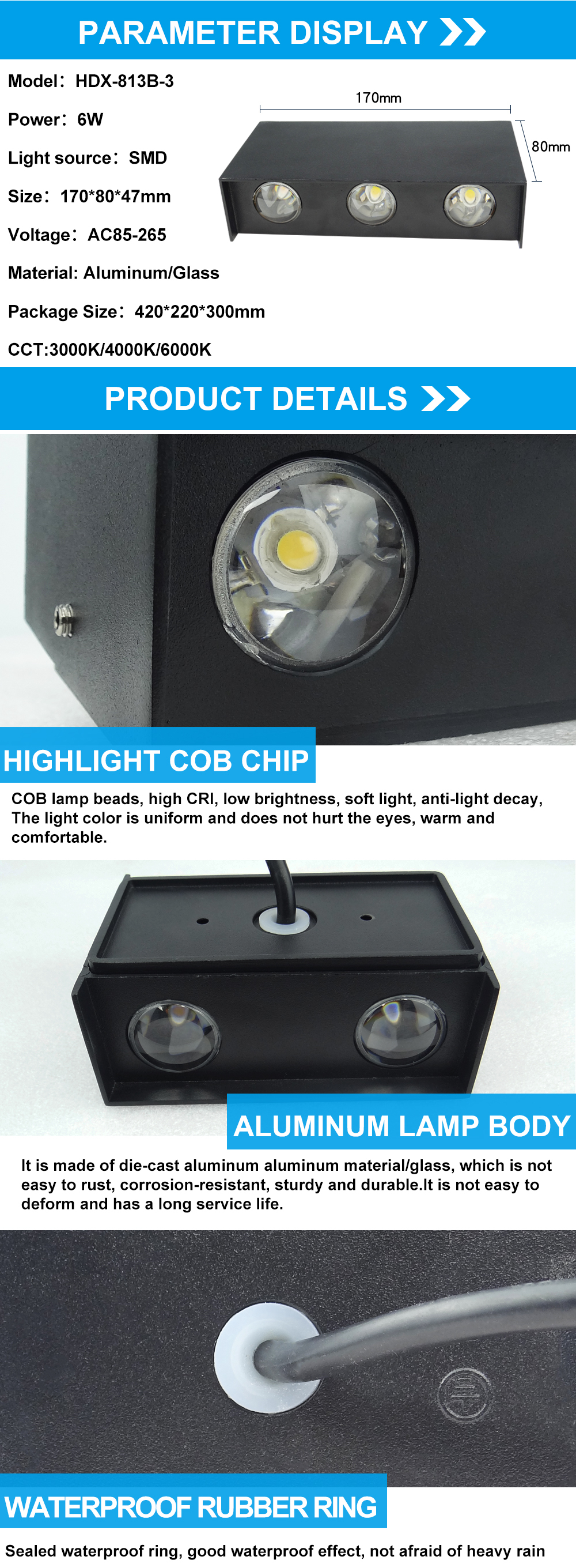 ODM/OEM cheap price exterior modern sconce lighting cube garden porch 2 years warranty waterproof led wall lamp
