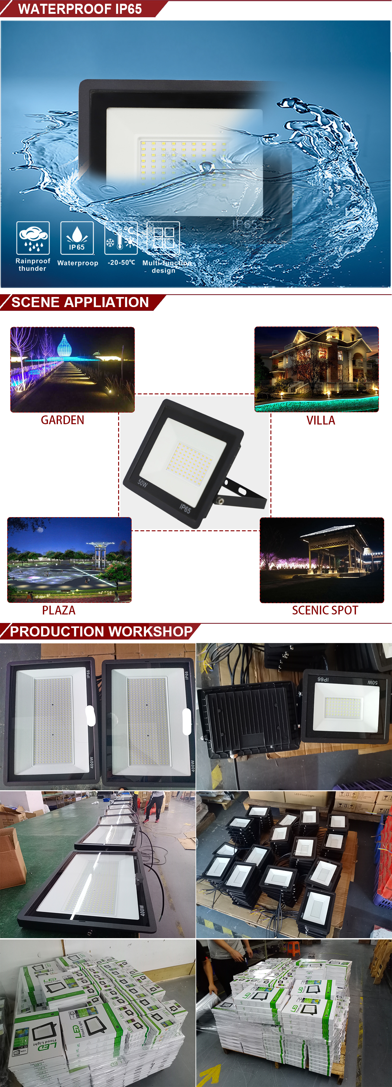 projector led projector high lumen AC stadium 50w 100w 150w 200w 250w 300w flood lights led for distric led outdoor flood lights