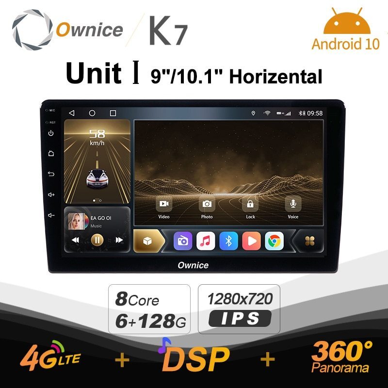 Ownice K7 Android 10.0 Car radio 2 Din Universal with 6G RAM 128G