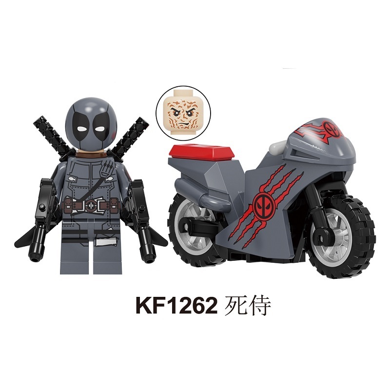 KF1257 KF1258 KF1259 KF1260 KF1261 KF1262 KF1263 KF1264 KF656 Single Sale Building Blocks Super Heroes Deadpool Motorcycle Collection  Brick   Figures Action Children Gift Toys KF6100