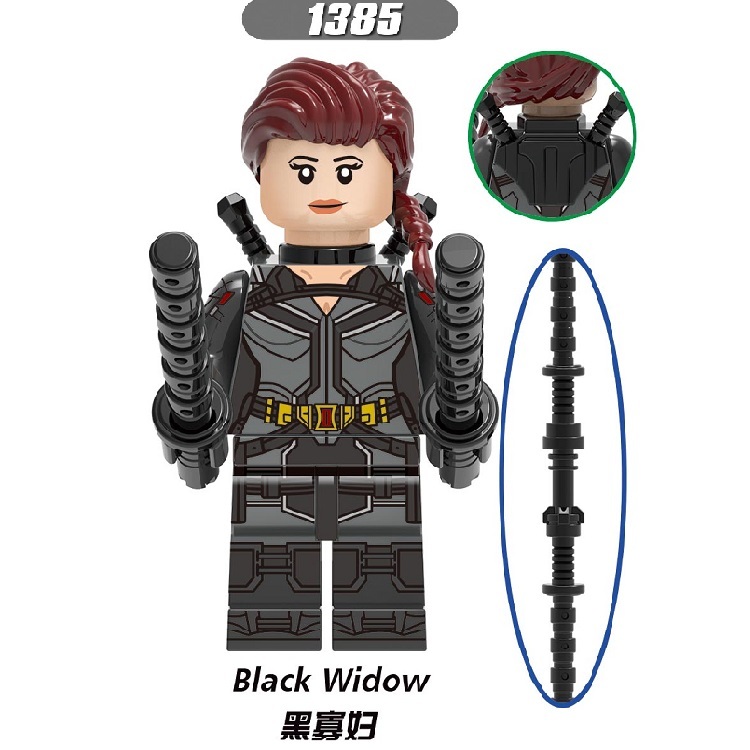 XH 1378 1379 1380 1381 1382 1383 1384 1385 X0272 Super Heroes Movie Black Widow Taskmaster Baron Zemo Falcon Captain Of USSR Figures Building Blocks Children Toys