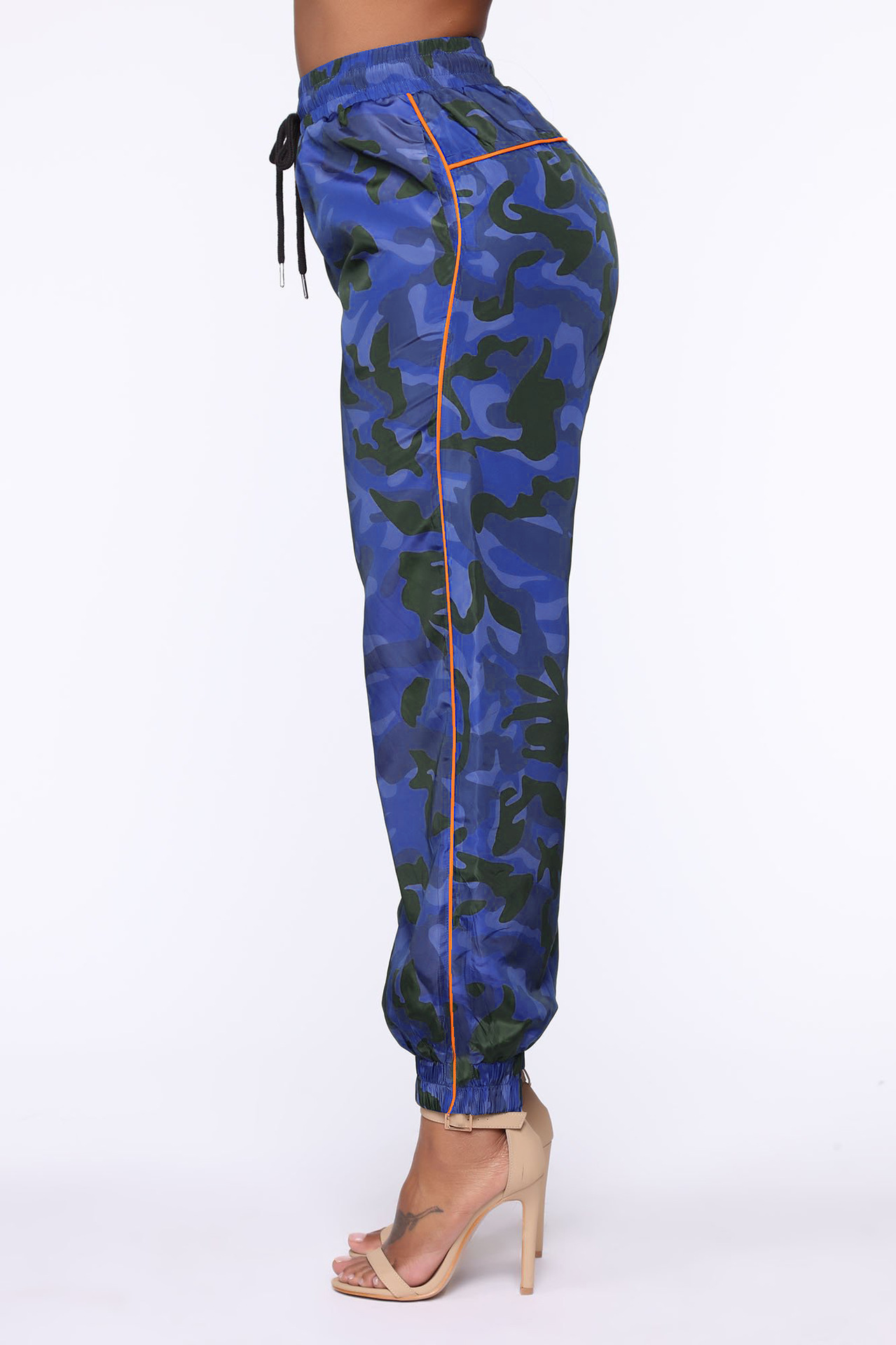 Unlimon New Pop Fashion Camouflage Elastic Waist Tricolor Harlan Women's Casual Pants D01512