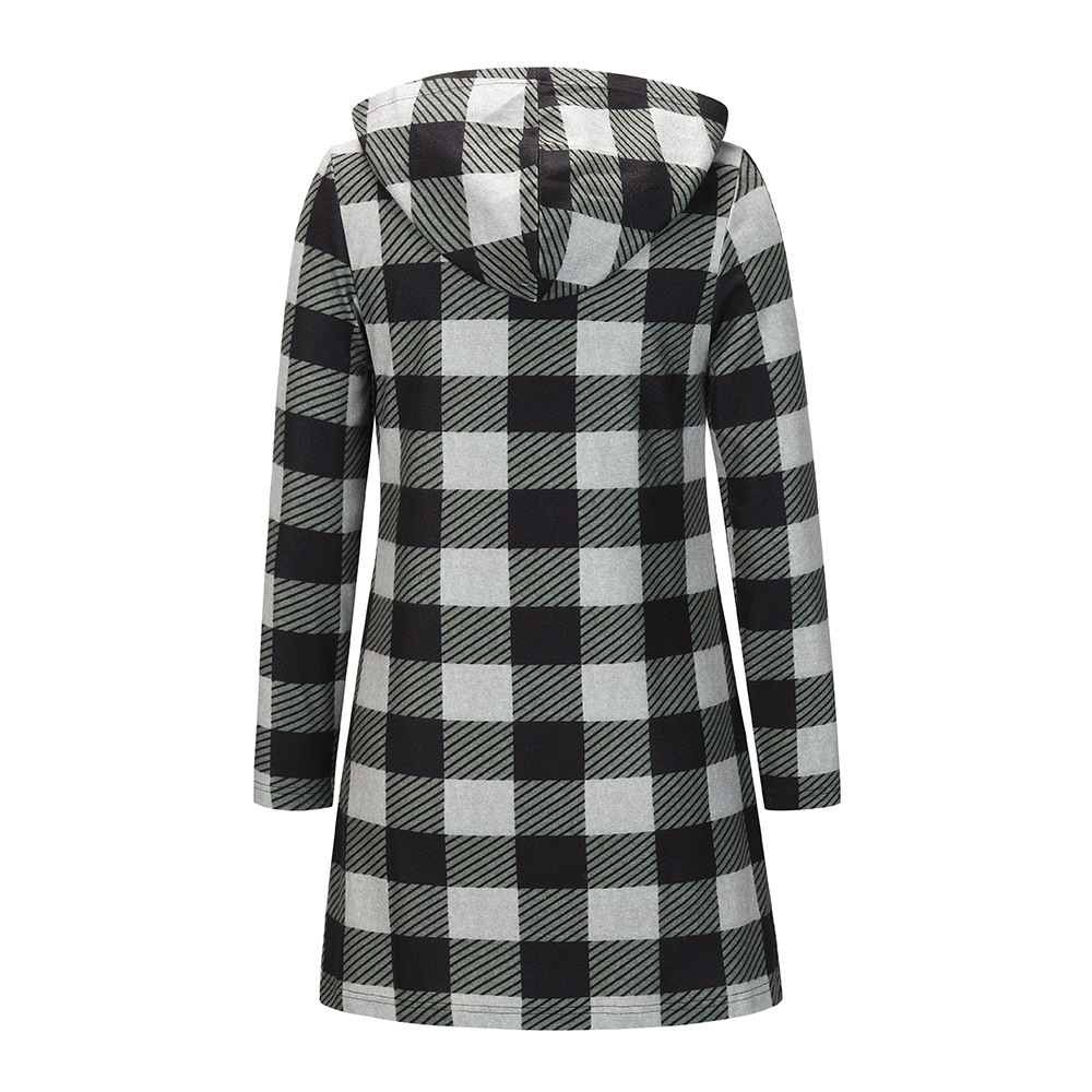 Unlimon Fashion Casual Plaid Shirt Coat New Autumn And Winter 2021 Women's Long Sleeve Single Breasted Shirt C03723