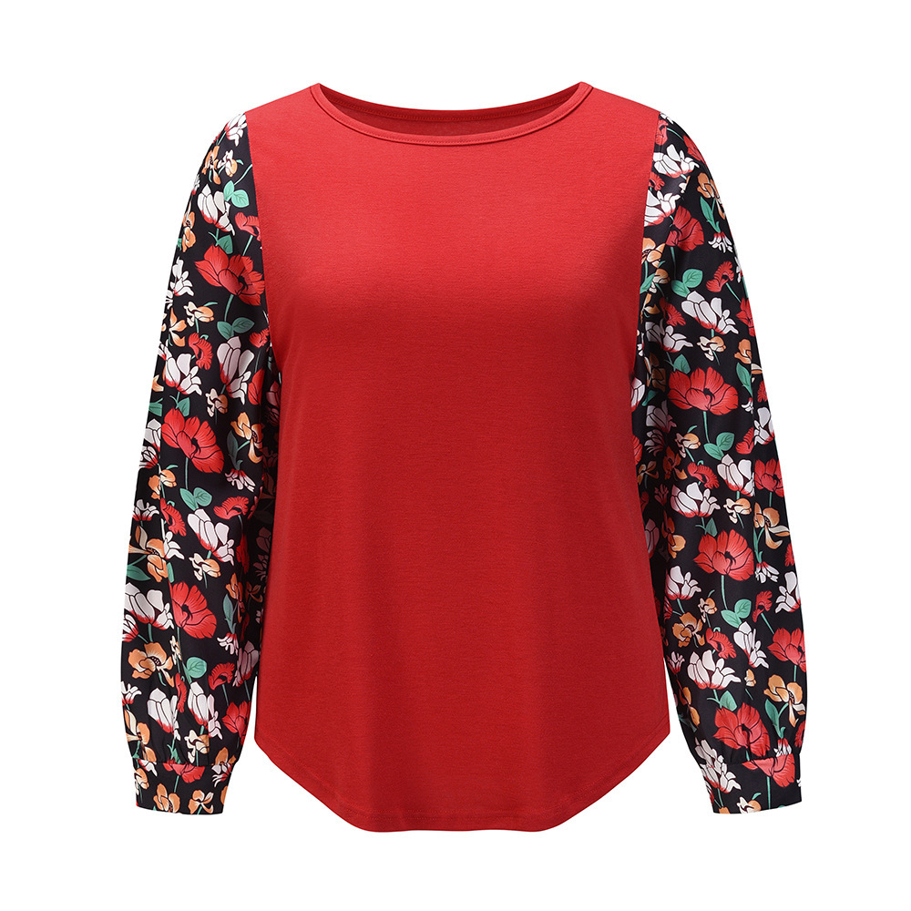 Unlimon Bottomed Pullover Women's Spring And Autumn Winter Round Neck Thin Top 2021 New Foreign Style Floral Sweater Top C03716