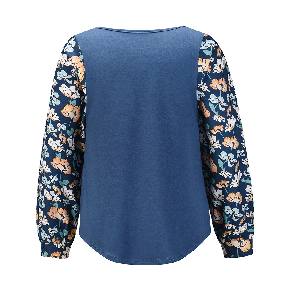 Unlimon Bottomed Pullover Women's Spring And Autumn Winter Round Neck Thin Top 2021 New Foreign Style Floral Sweater Top C03716