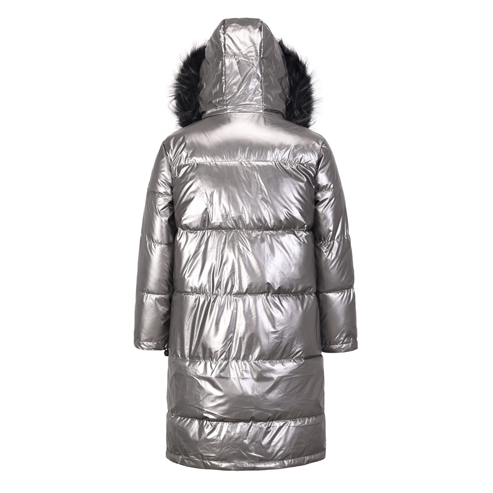 Unlimon Women's Cotton Clothes 2021 New Winter Bright Coat Medium Long Thickened Cotton Coat C05005