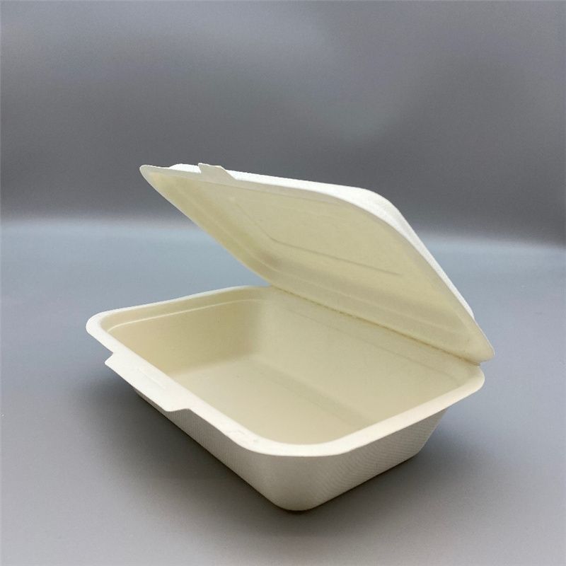 100% Compostable Bagasse Clam Shell To-Go Containers