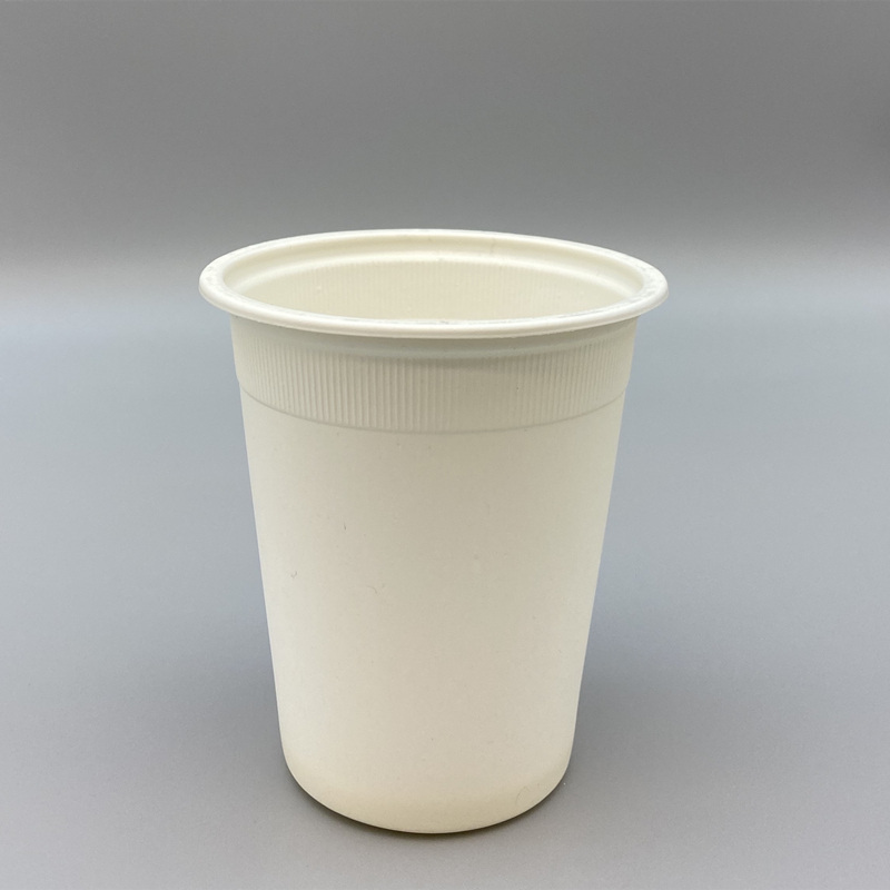 White Biodegradable Take out Disposable Food Container Cups Eco
