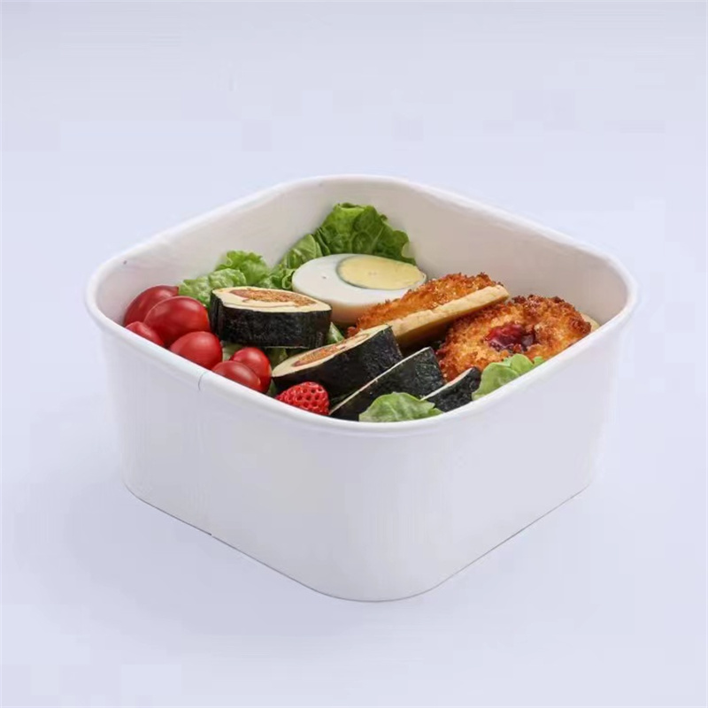 Disposable Paper Bowls Square Thickened Kraft Paper - Temu