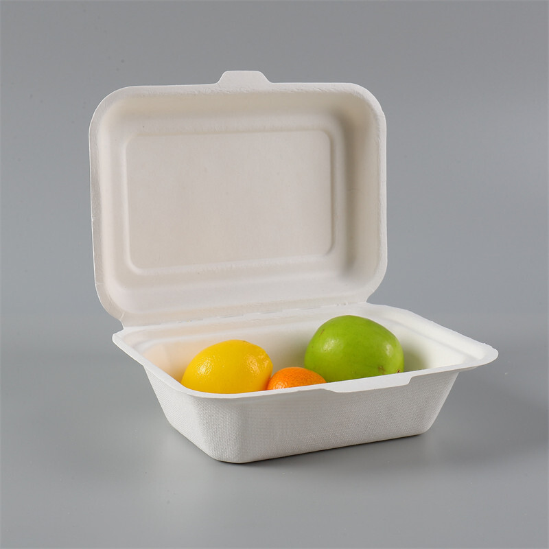 Bagasse 450ml Food Clamshell Fast Food Takeaway Container Custom Printed  Disposable-Buy bagasse food container,bagasse fast food box,bagasse  tableware,biodegradable clamshell box on Food Packaging-Hef