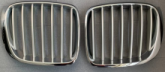 GRILLE (SILVER) FIT FOR F25 X3/F26 X4,51137367421  51137367422  