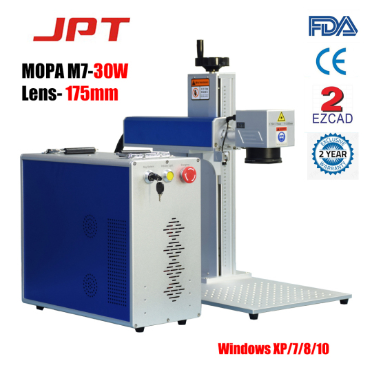 JPT, grabador láser de fibra óptica OPA M7 30W MOPA JPT M1, máquina de  grabado de marcado láser de fibra
