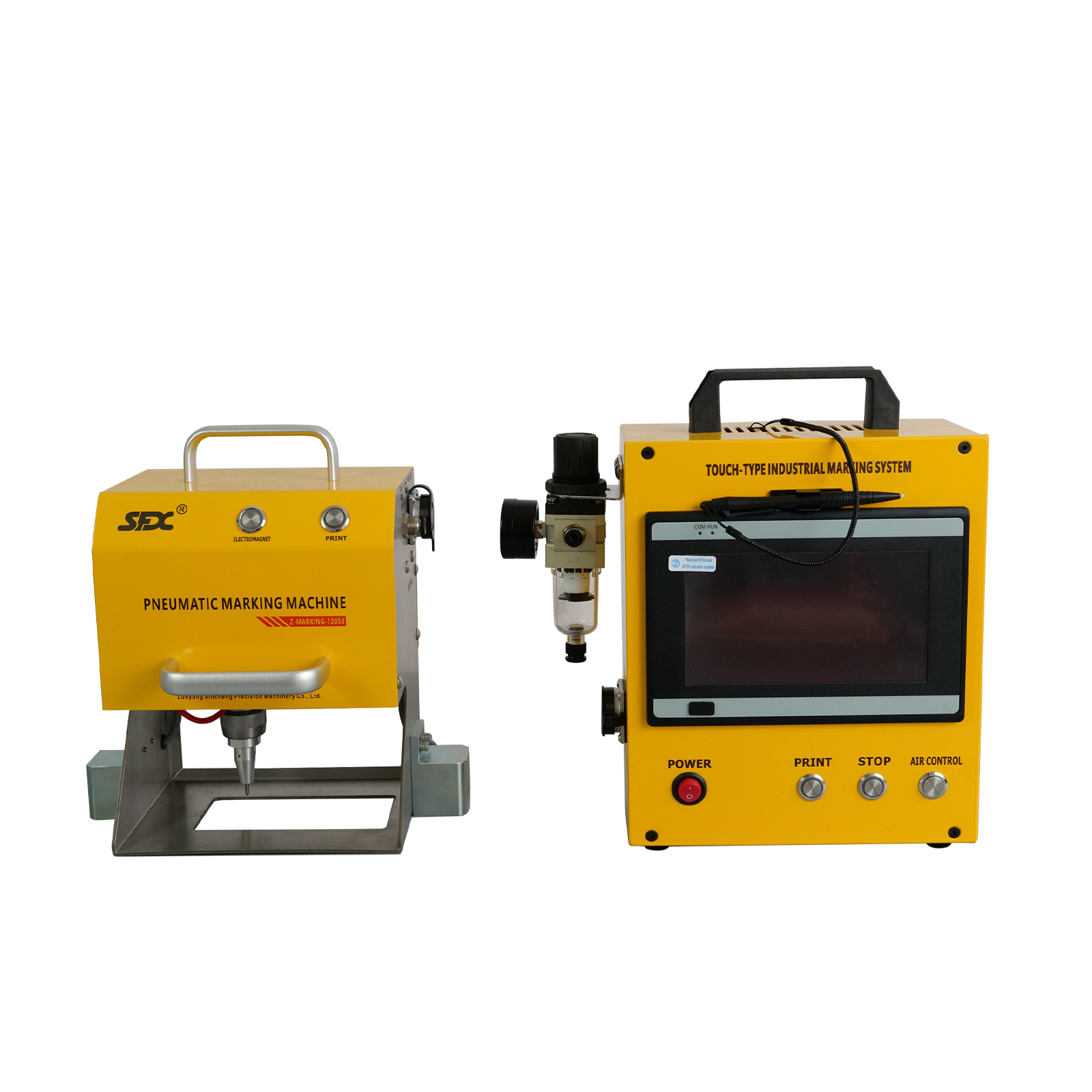 US Stock SFX Industrial 80*40mm Pneumatic Dot Peen Metal Marking Machine  Z-MARKING-08040 Engraving Tagging Logo Machine