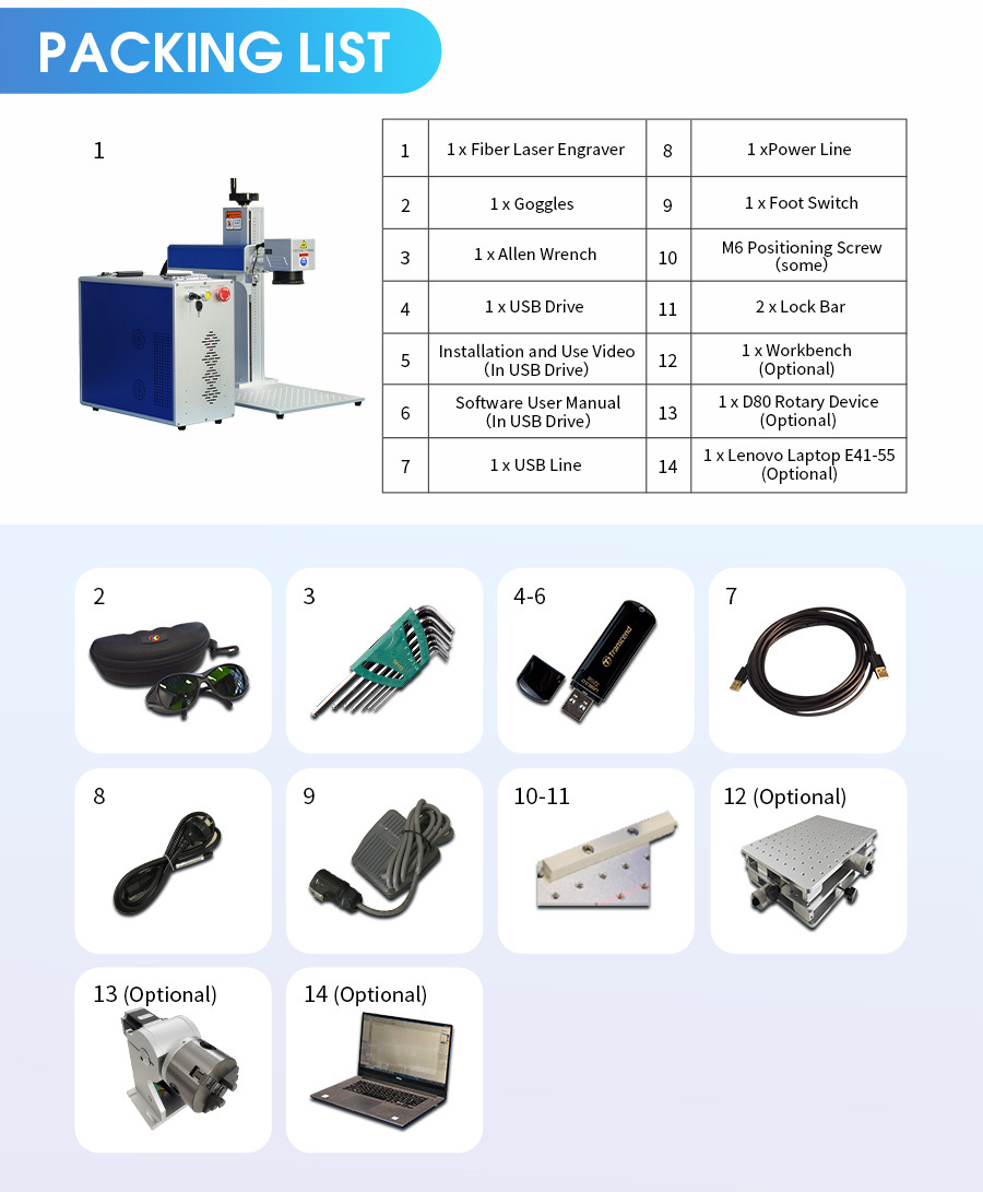 SFX Split 30W/50W Raycus Fiber Laser Engraver Laser Marking Machine Metal Engraving Marker  