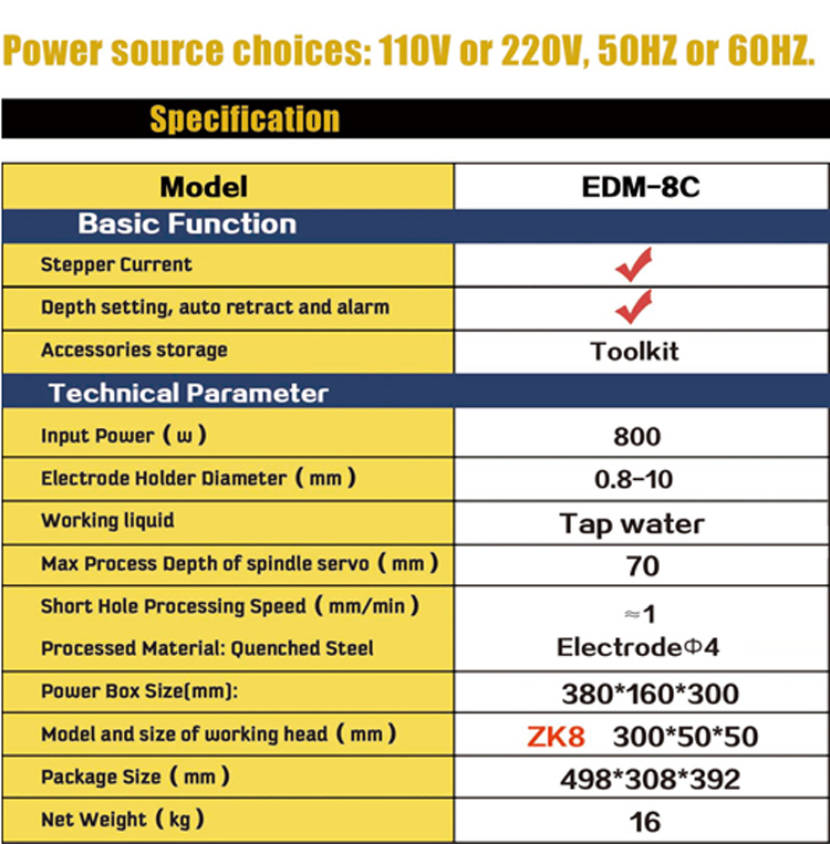 SFX 800W Portable EDM Tap Remover M2-M20 Bolt Drill Removal Spark Eroder Tap Burner Buster EDM-8C  