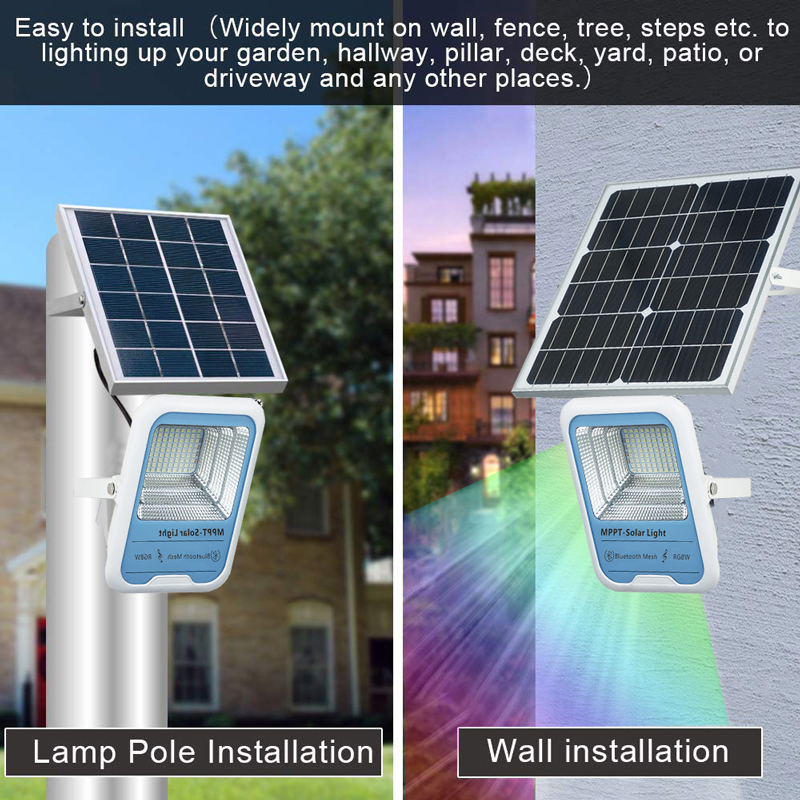 pole mounted solar flood lights