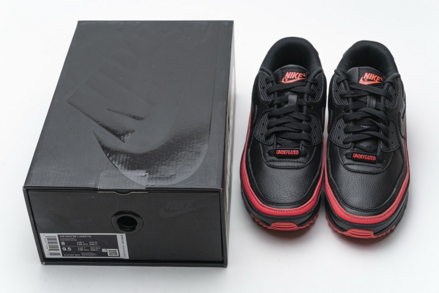 Buty MÄskie Undefeated X Nike Air Max 90 Cj7197-003 Black/solar Red, UNDEFEATED x Nike Air Max 