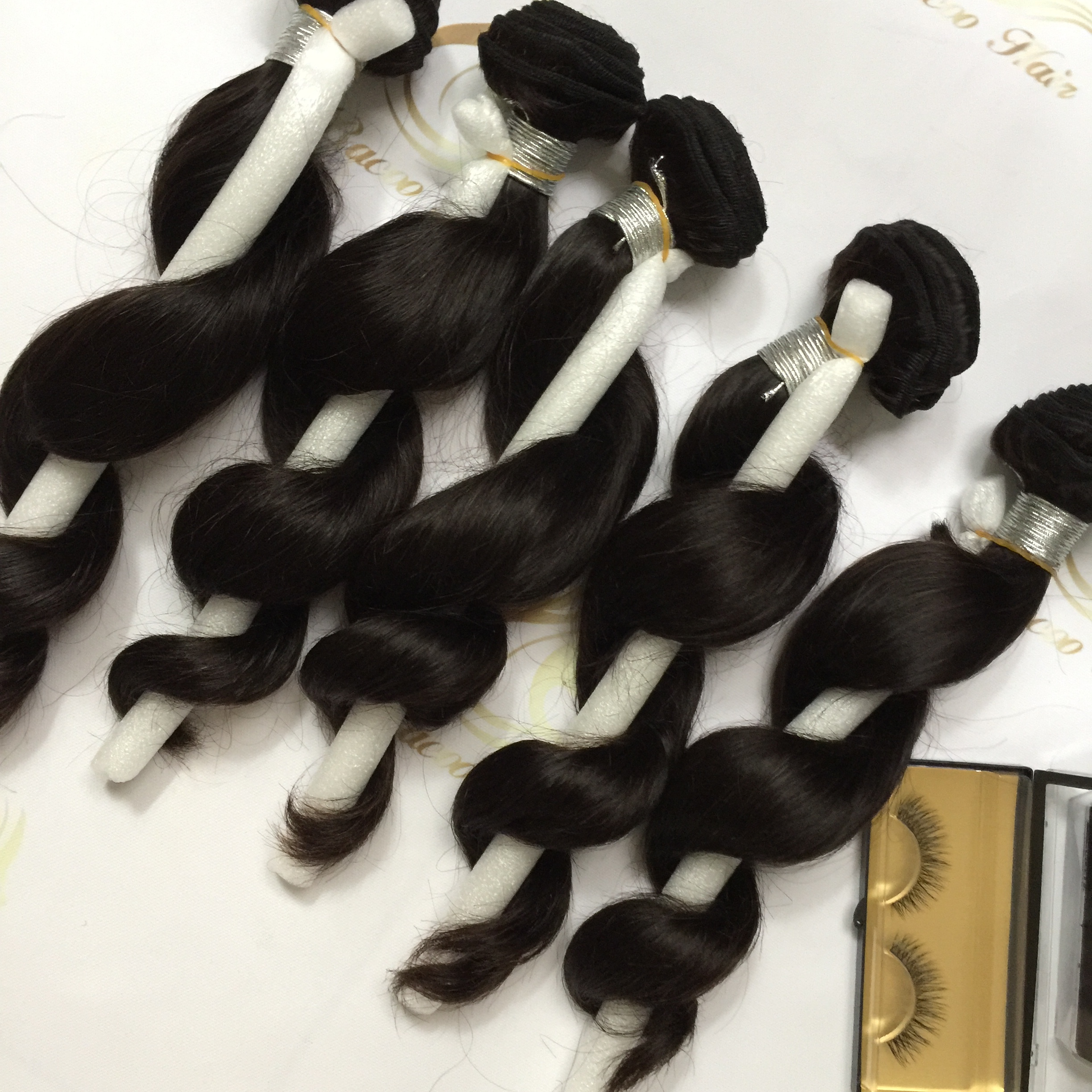 8a Brazilian Loose Wave 5 Bundles Double Drawn Hair Extensions