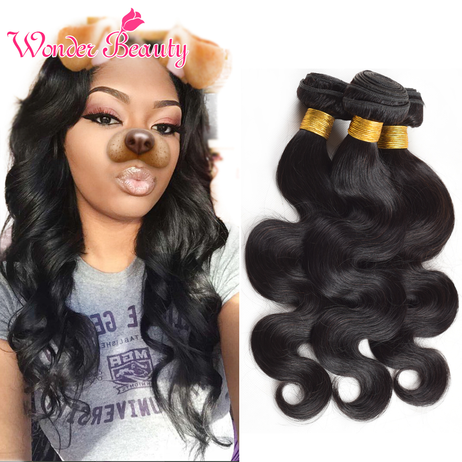 Brazilian Virgin Hair Body Wave Natural Wave Hair Weaving 4