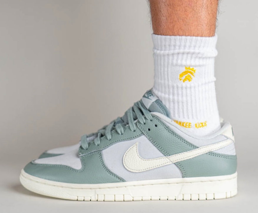 On-Feet Images of The Nike Dunk Low Mica Green